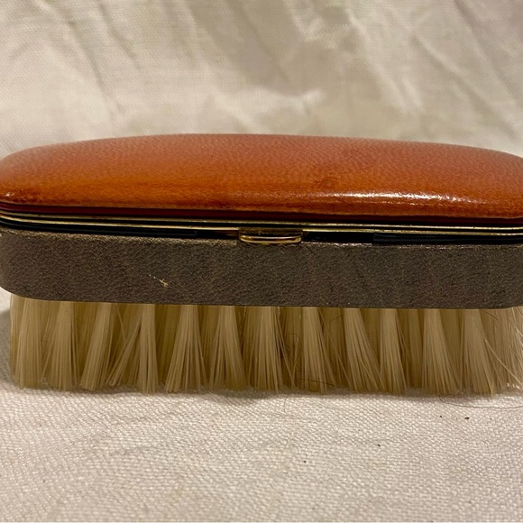 Vintage Leather Grooming Kit with gold tool / manicure kit made in Germany - Picture 2 of 14